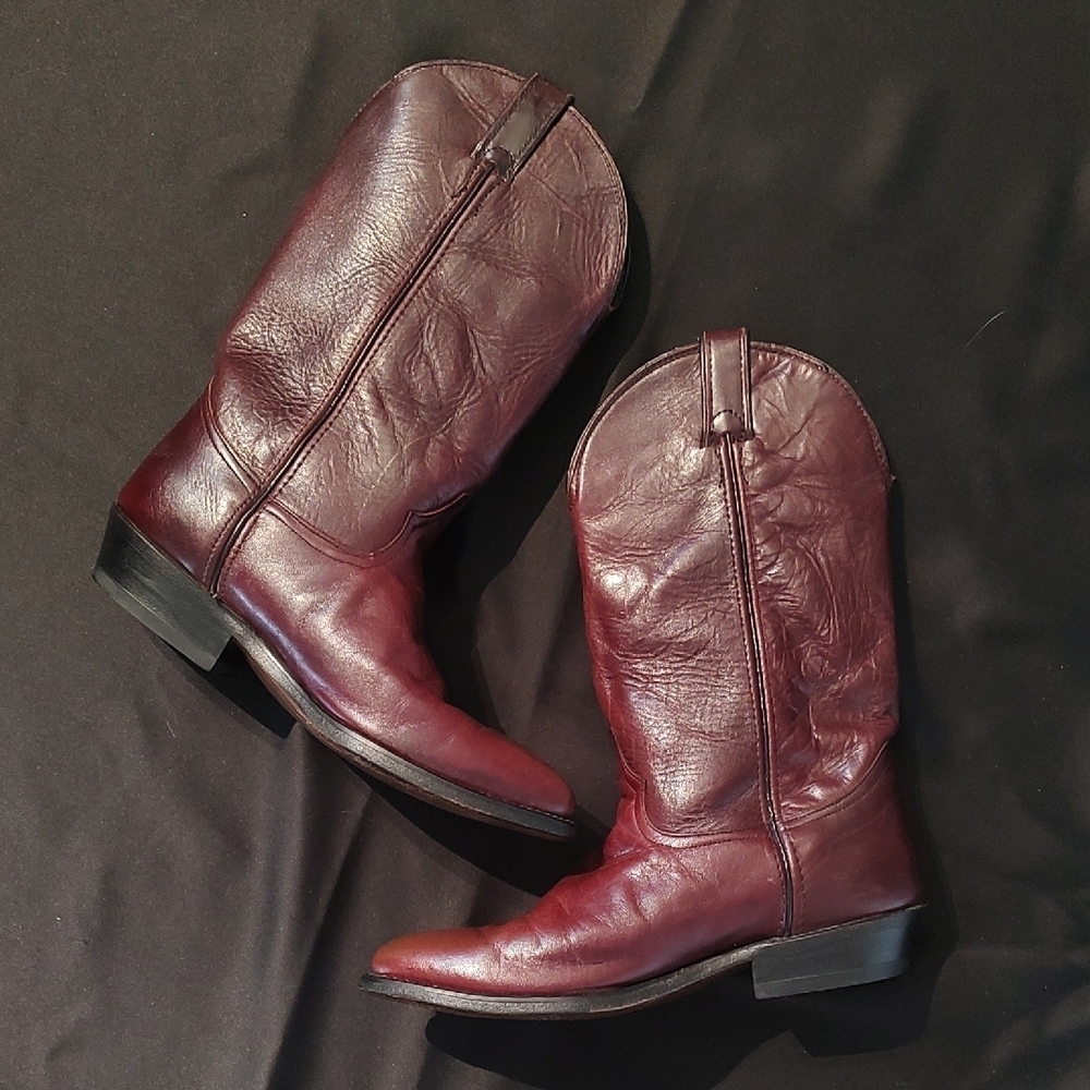 CODE WEST Men's Leather Western Boots Rich Brown Size 8 EUC - Picture 2 of 11